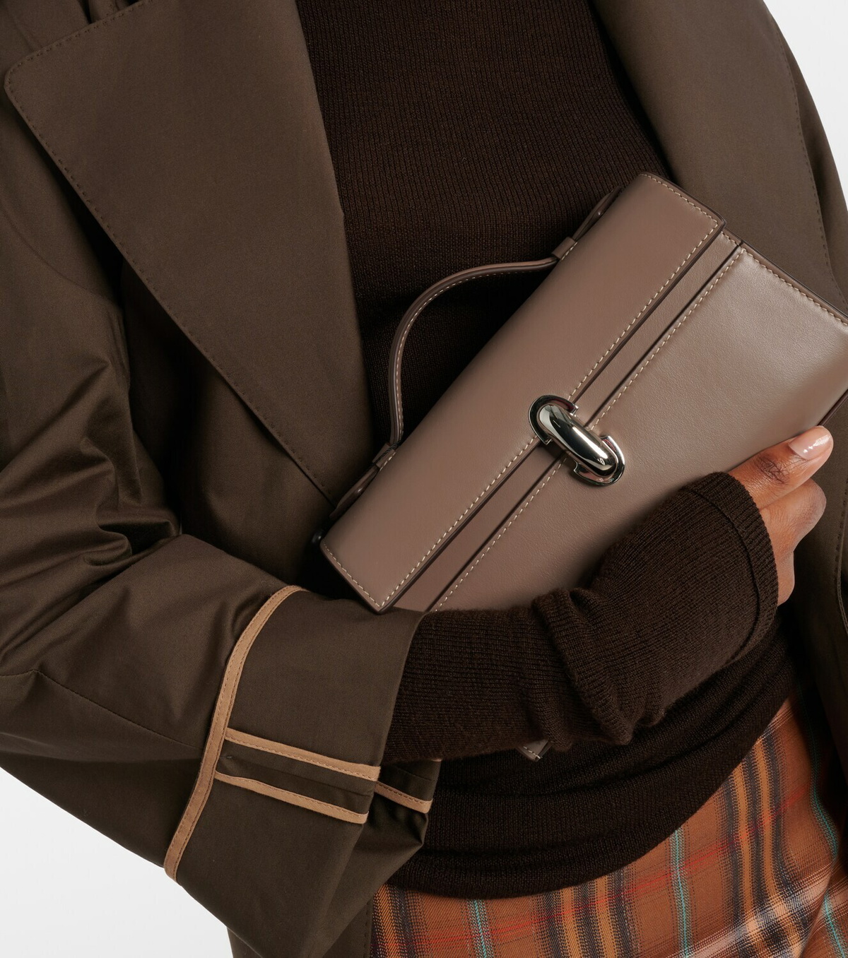 Savette Symmetry leather top-handle bag