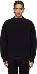 sacai Black Vented Sweater