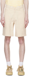 A.P.C. Beige Gilberto Denim Shorts