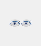 Aquazzura Casa Jaipur set of 2 teacups and saucers