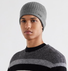 Hugo Boss - Ribbed Virgin Wool Beanie - Gray