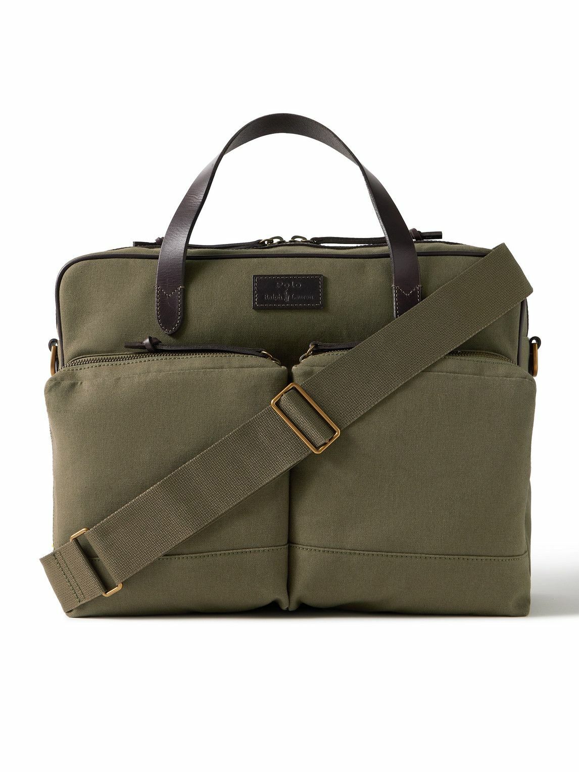 POLO RALPH LAUREN - Leather-Trimmed Nylon Messenger Bag