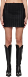 ANINE BING Black Tierra Miniskirt