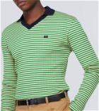 Wales Bonner Sonic striped cotton-blend polo shirt
