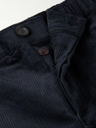Oliver Spencer - Straight-Leg Cotton-Blend Corduroy Trousers - Blue