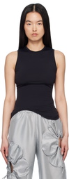 J.Kim Black Ying-Yang Tank Top