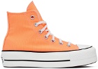 Converse Orange Chuck Taylor All Star Lift Platform Sneakers