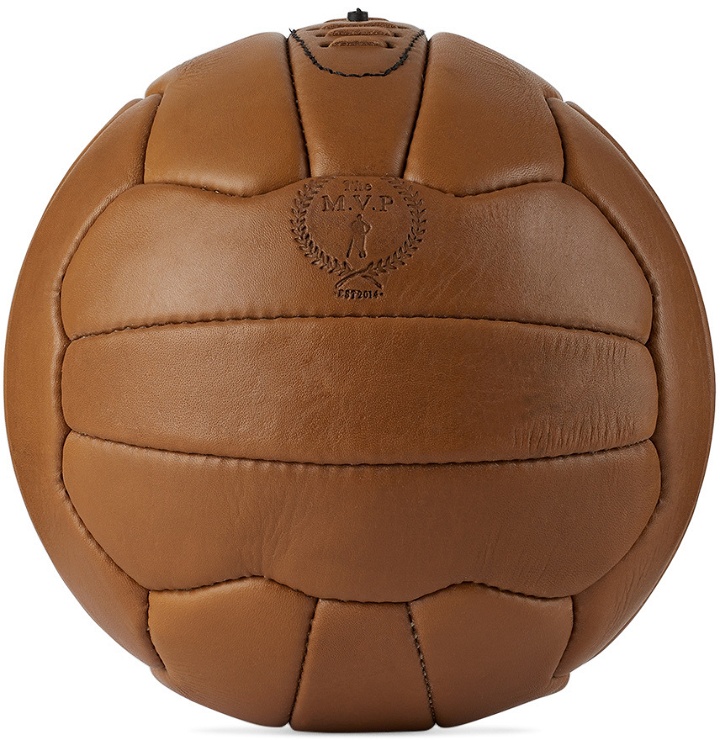 Photo: Modest Vintage Player Tan Leather Retro Heritage Soccer Ball