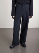 VETEMENTS - Straight-Leg Logo-Embroidered Cotton-Jersey Sweatpants - Black