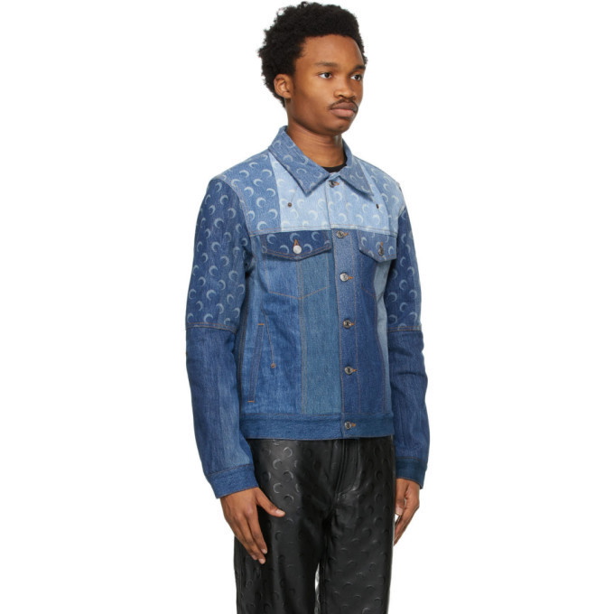 Marine Serre Patchwork Denim Jacket