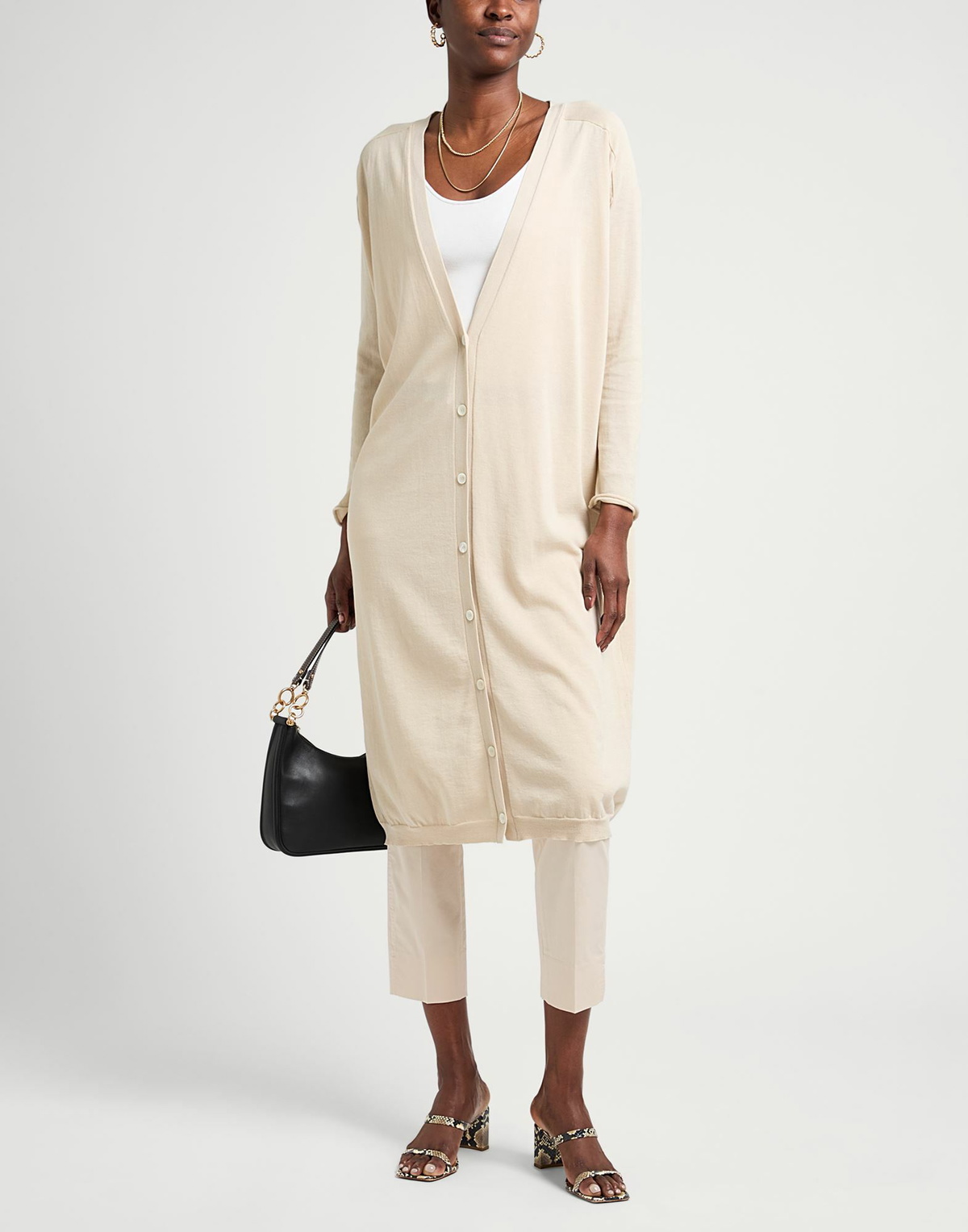 Malo Womens Cardigan in Beige