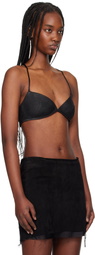 Liza Keane Black Eros Leather Bra