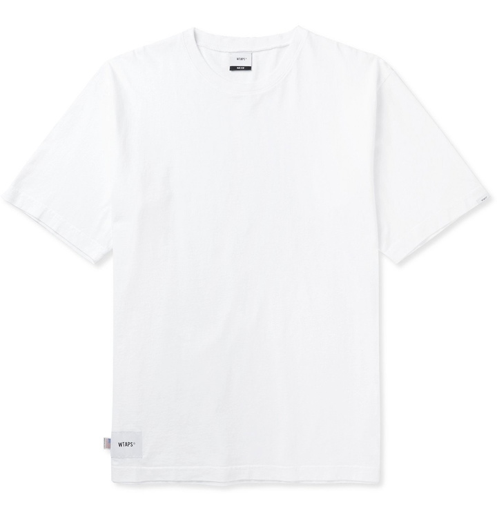 Photo: WTAPS - Oversized Logo-Appliquéd Cotton-Jersey T-Shirt - White