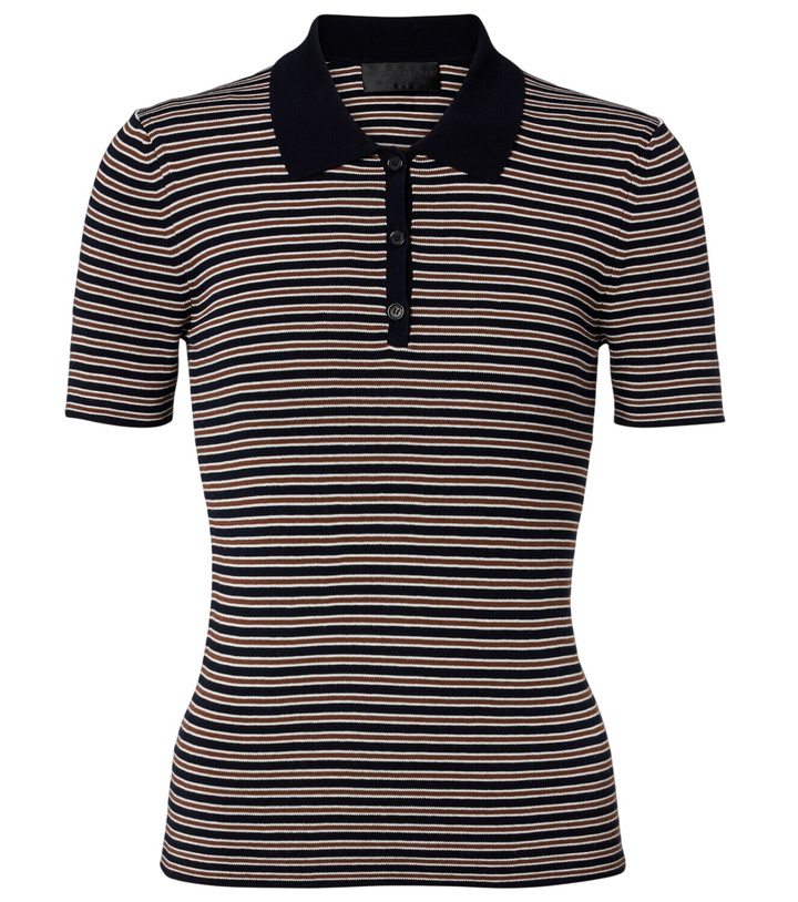Photo: Nili Lotan Gemmatta striped cotton polo shirt