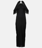 JW Anderson Off-shoulder draped midi dress