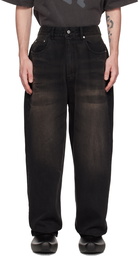 We11done Black Wide-Fit Jeans