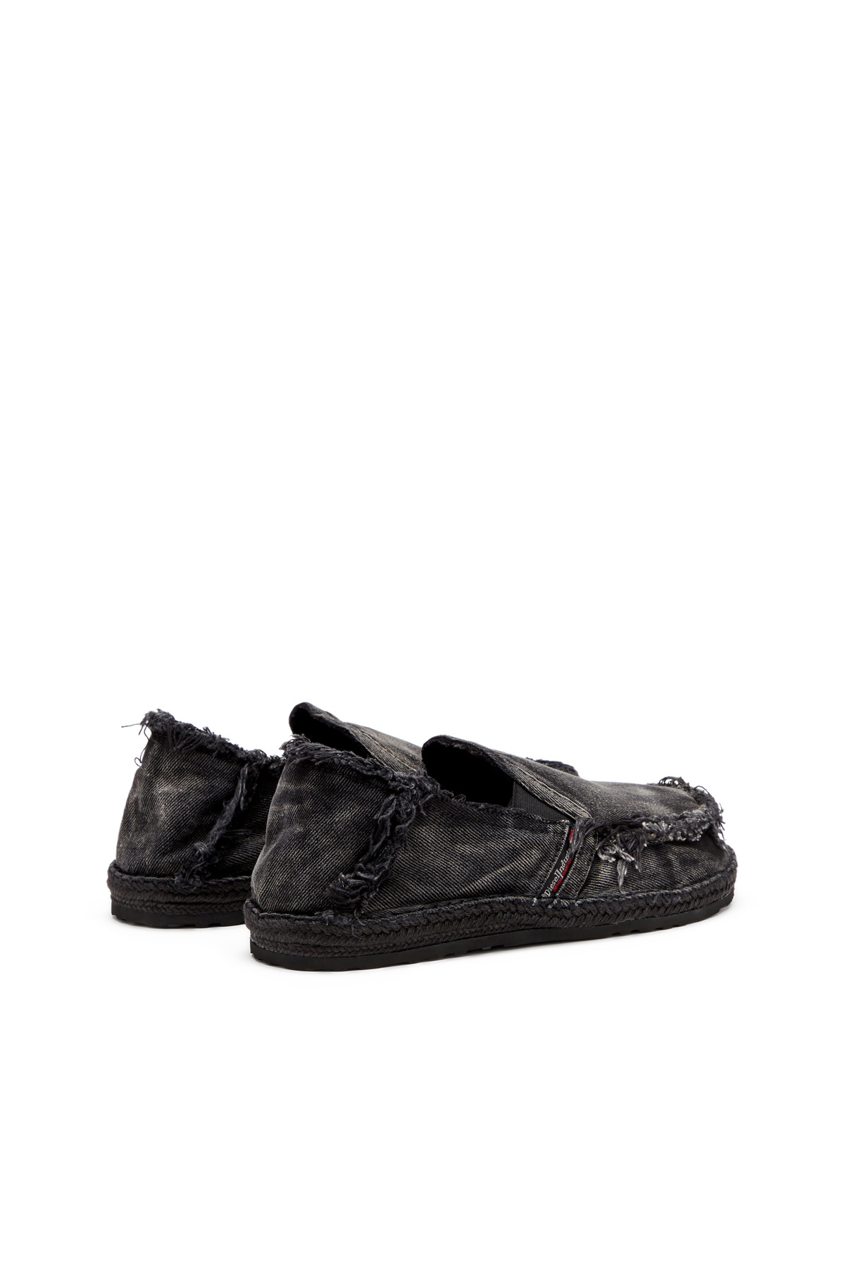 Diesel Espadrille loafers in distressed denim - Lace Ups and Mocassins Mens in Black
