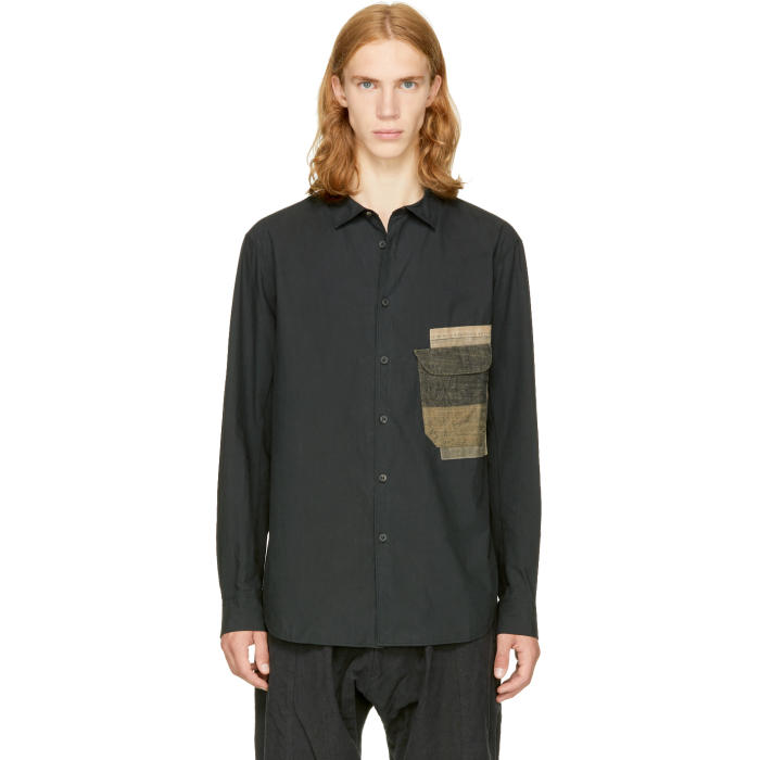 Ziggy Chen Black Patch Pocket Shirt Ziggy Chen