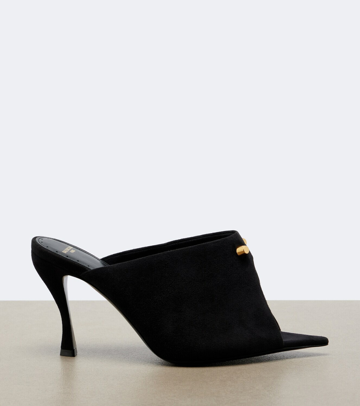 Balenciaga Midnight City studded suede mules