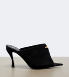 Balenciaga Midnight City studded suede mules