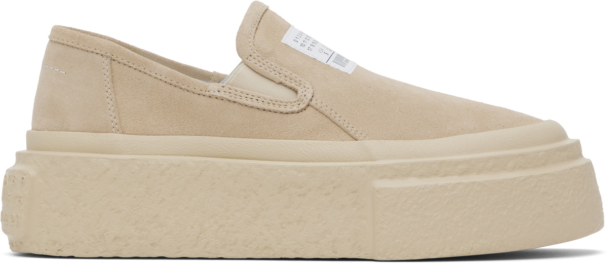 スニーカー Mm6 By Maison Margiela On Beige Suede Briefs Mm6 Maison Margiela Mm6 By Maison Margiela On Beige Suede