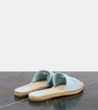 Gucci GG cutout leather espadrille slides