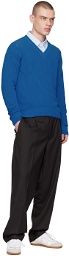 mfpen Blue V-Neck Sweater