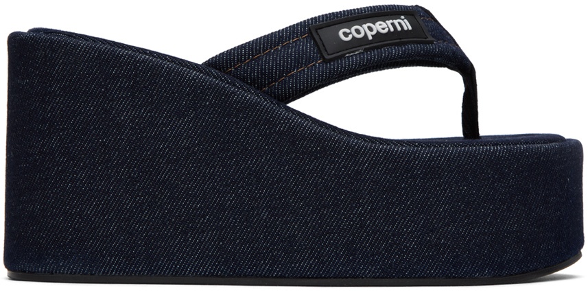 Coperni Blue Wedge Denim Sandals Coperni