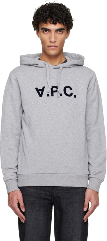 Photo: A.P.C. Gray Standard Grand 'VPC' Hoodie