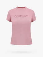 Off White   T Shirt Pink   Womens