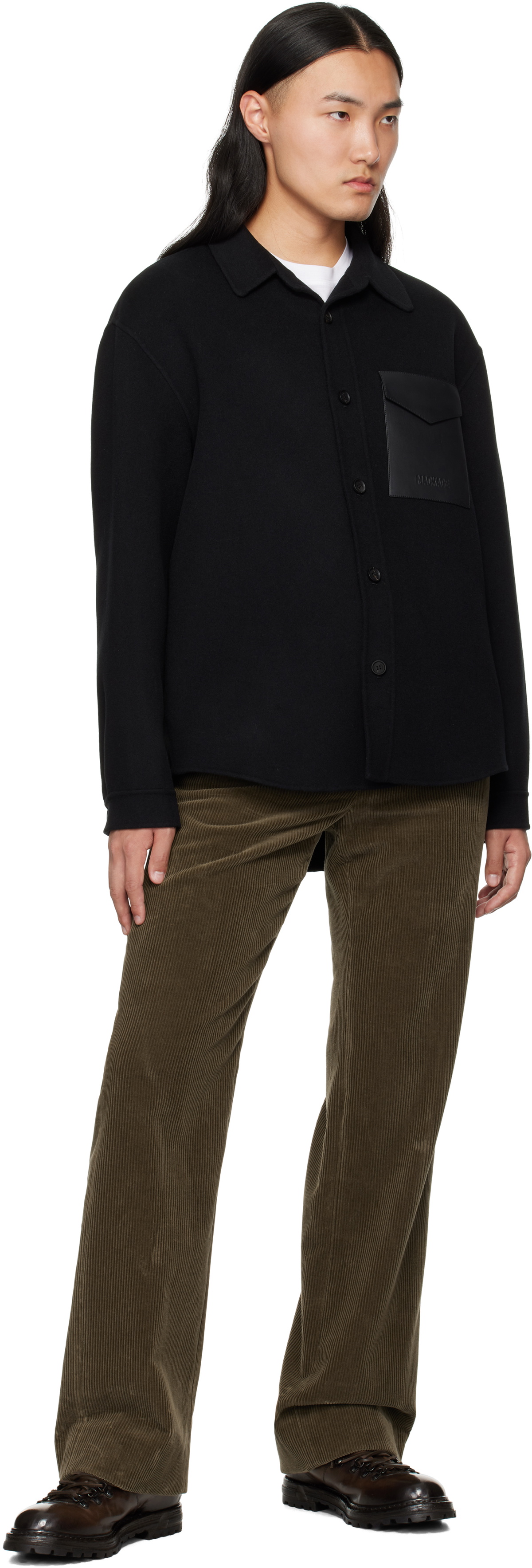 MACKAGE Black Emmanuel Double-Face Wool Jacket