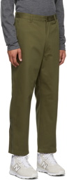 Junya Watanabe Green Zip Hem Trousers