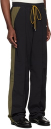Rhude Black & Green Aerial Track Pants