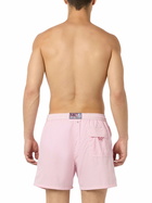 MC2 Saint Barth Man Seersucker Striped Swim Shorts Patmos