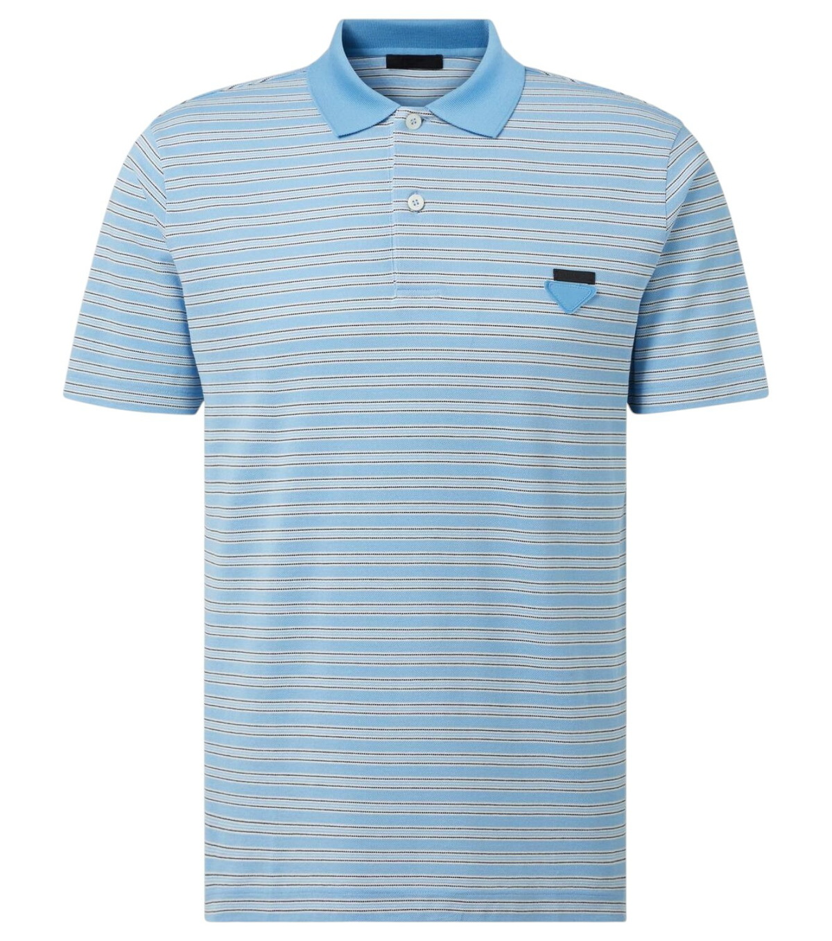 Prada Light Blue Piquet Polo Shirt Prada