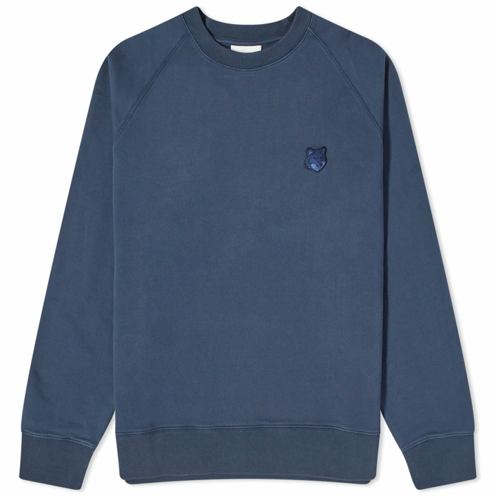 Photo: Maison Kitsuné Men's Bold Fox Head Patch Sweat in Deep Navy