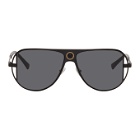 Versace Black Grecamania Pilot Sunglasses