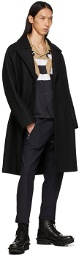 Neil Barrett Black Oversized Opera Coat
