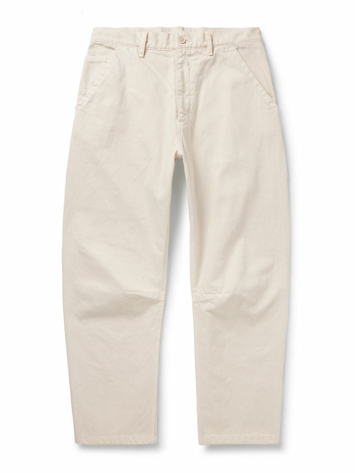 Nili Lotan - Emir Straight-Leg Cotton-Blend Twill Trousers - Neutrals