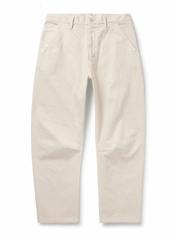 Photo: Nili Lotan - Emir Straight-Leg Cotton-Blend Twill Trousers - Neutrals