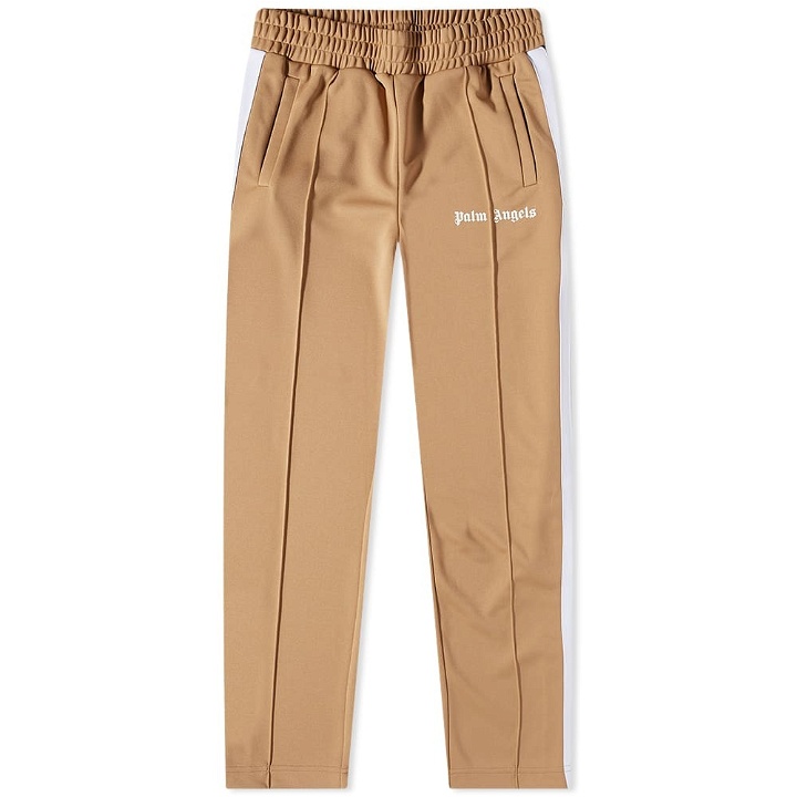 Photo: Palm Angels Men's Classic Track Pant in Beige/White