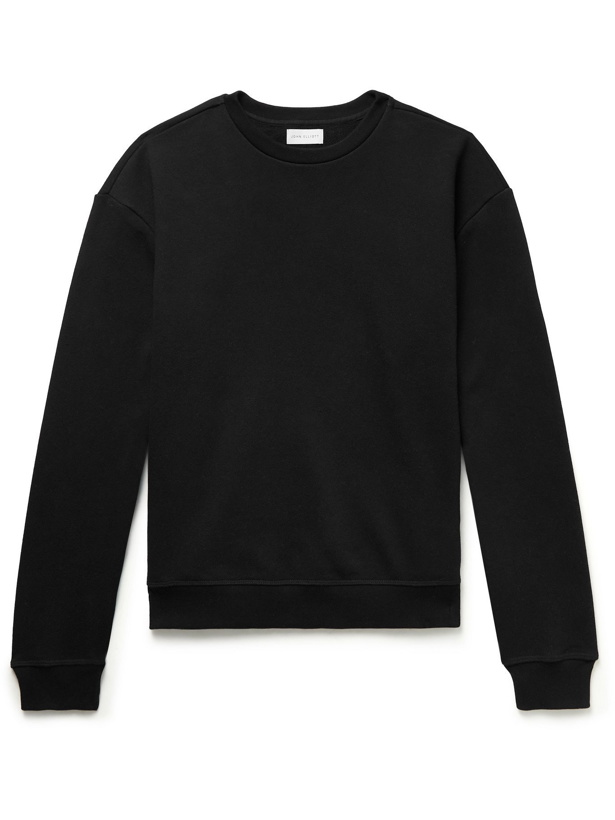 Photo: JOHN ELLIOTT - Loopback Cotton-Jersey Sweatshirt - Black - XL