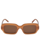 Loewe Eyewear Slim Rectangular Sunglasses in Brown 