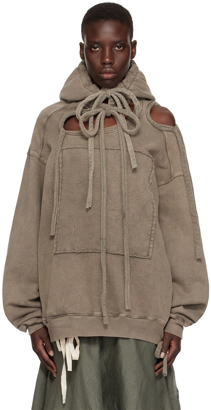 Photo: Ottolinger Taupe Deconstructed Hoodie