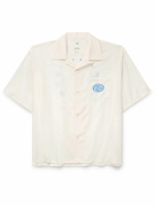 Visvim - Crosby Convertible-Collar Logo-Print Silk Shirt - Neutrals