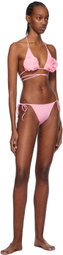 Magda Butrym Pink Floral Bikini Top