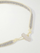 Miansai - Lowe Rhodium-Plated, Rope and Miyuki Beads Bracelet - Gray