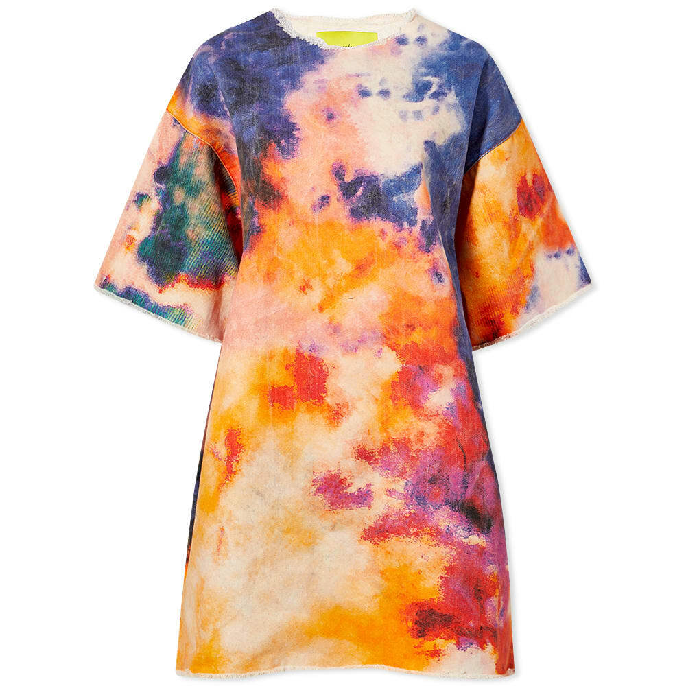 Marques Almeida Women's Oversized Denim T-Shirt Dress in Multi Colour Tie  Dye Marques Almeida