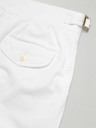 Rubinacci - Manny Straight-Leg Pleated Cotton Shorts - White