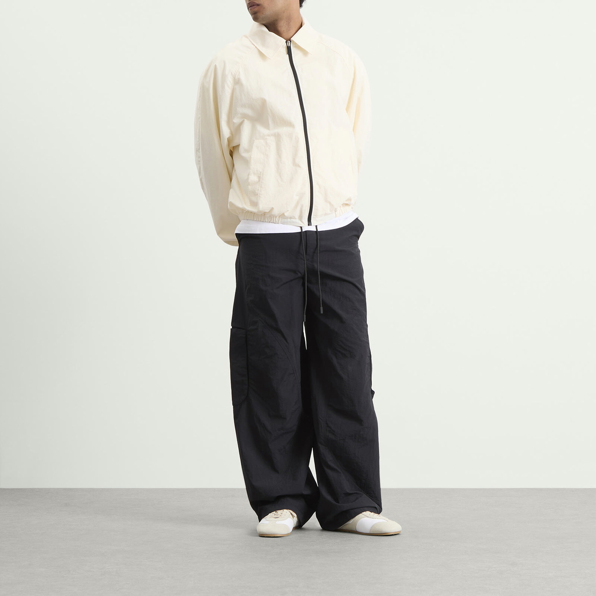 Jacquemus Men's Zip Through Windbreaker in White